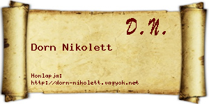 Dorn Nikolett névjegykártya