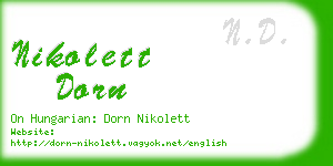 nikolett dorn business card